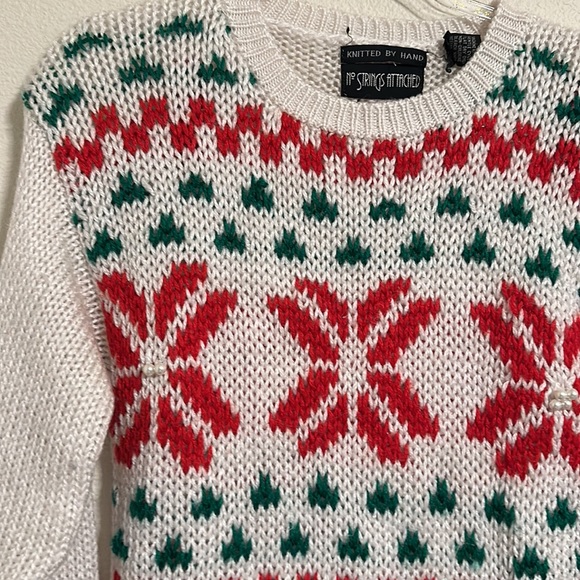Vintage Sweaters Vintage Hand Knit Christmas Sweater Poshmark